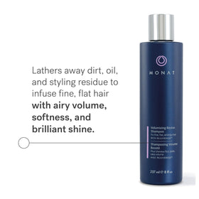 MONAT product in hand ready to apply highlighting easy dispensing and lightweight feel