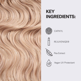 MONAT bottle beside a ruler showing 237ml size for travel-friendly volume care
