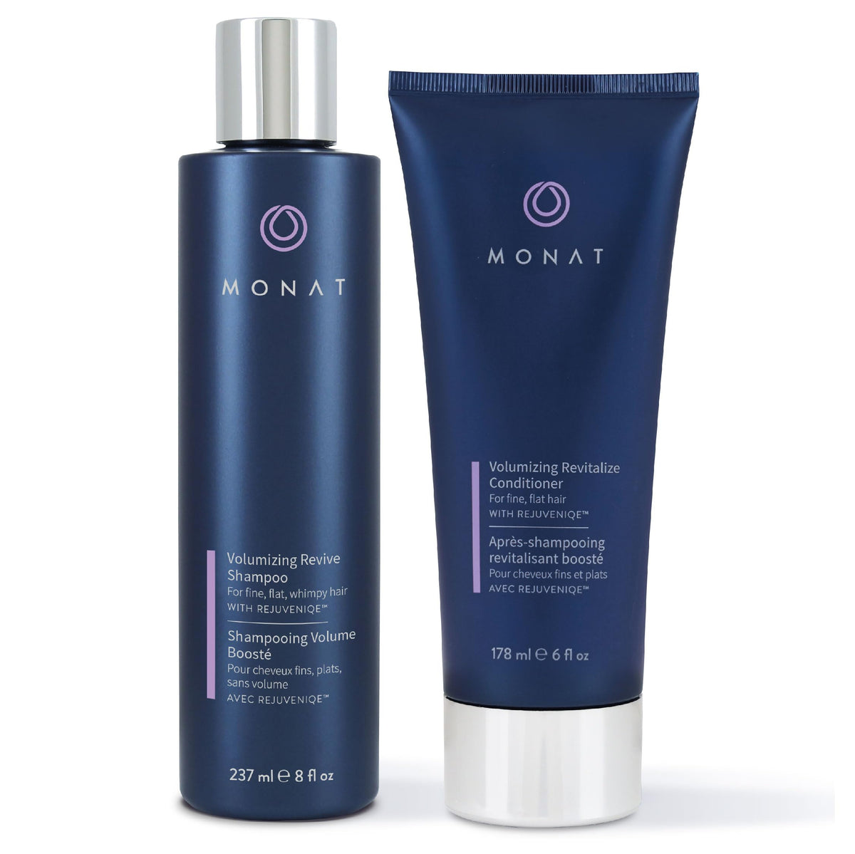 MONAT volumizing set front packaging showing bottles and benefit of lift