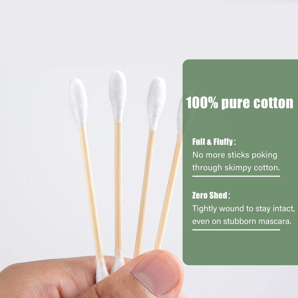 MYQIPGD MONCOM swab held in hand to show scale and practical size