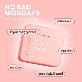 MONDAY HAIRCARE application in shower demonstrating easy spread and mid-length focus benefits