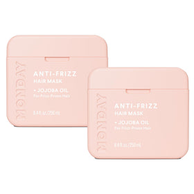 MONDAY HAIRCARE front packaging showing dual 250 mL jars and clear labeling for easy choice