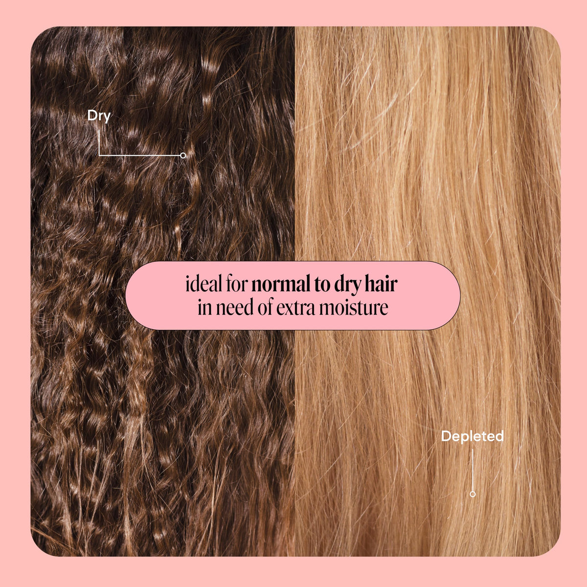 MONDAY HAIRCARE before and after hair showing improved softness