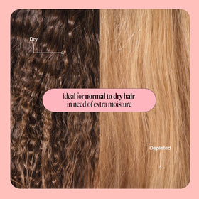 MONDAY HAIRCARE before and after hair showing improved softness
