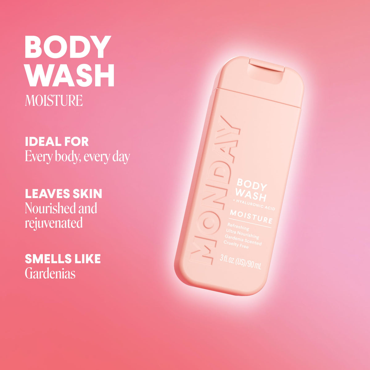 MONDAY HAIRCARE pump close-up with creamy lather showing hydrating texture benefit