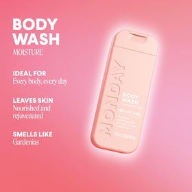 MONDAY HAIRCARE pump close-up with creamy lather showing hydrating texture benefit
