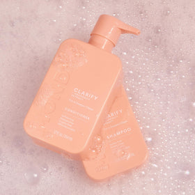 MONDAY HAIRCARE lifestyle bathroom styling showing clean aesthetic and routine benefit