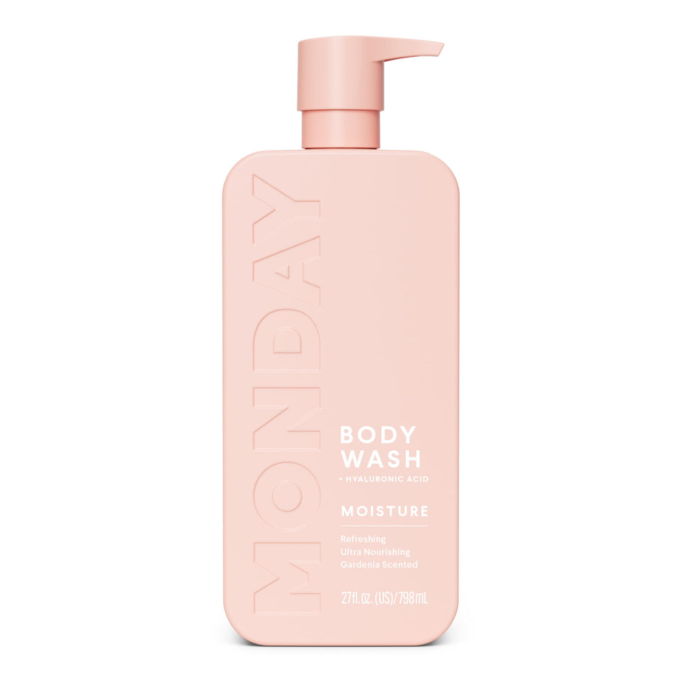 MONDAY HAIRCARE front packaging showing bottle and branding, clear benefits