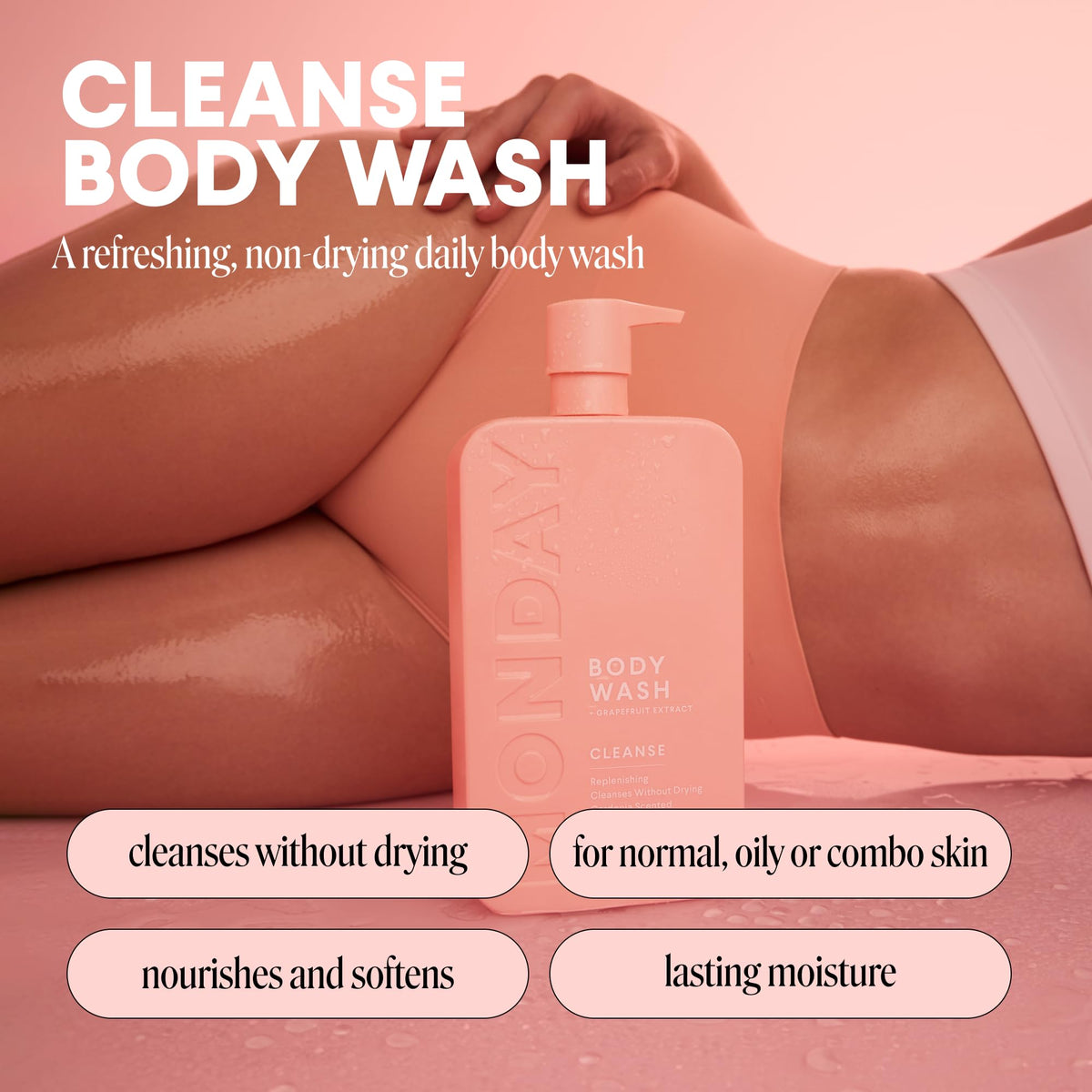 MONDAY HAIRCARE grapefruit extract close-up conveying fresh citrus energizing benefit