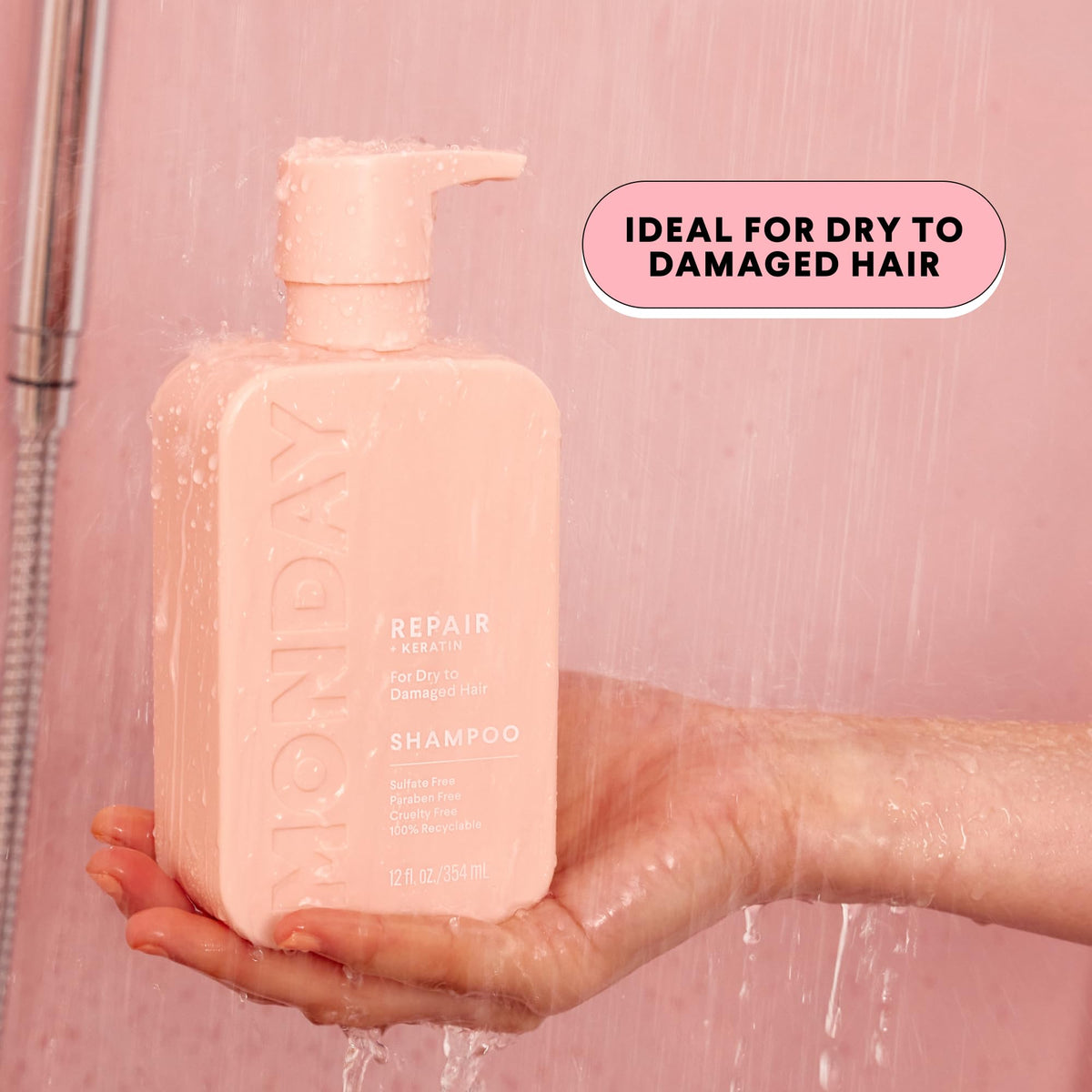 MONDAY HAIRCARE conditioner creamy texture on hand for deep hydration and smoothing