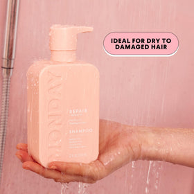 MONDAY HAIRCARE conditioner creamy texture on hand for deep hydration and smoothing