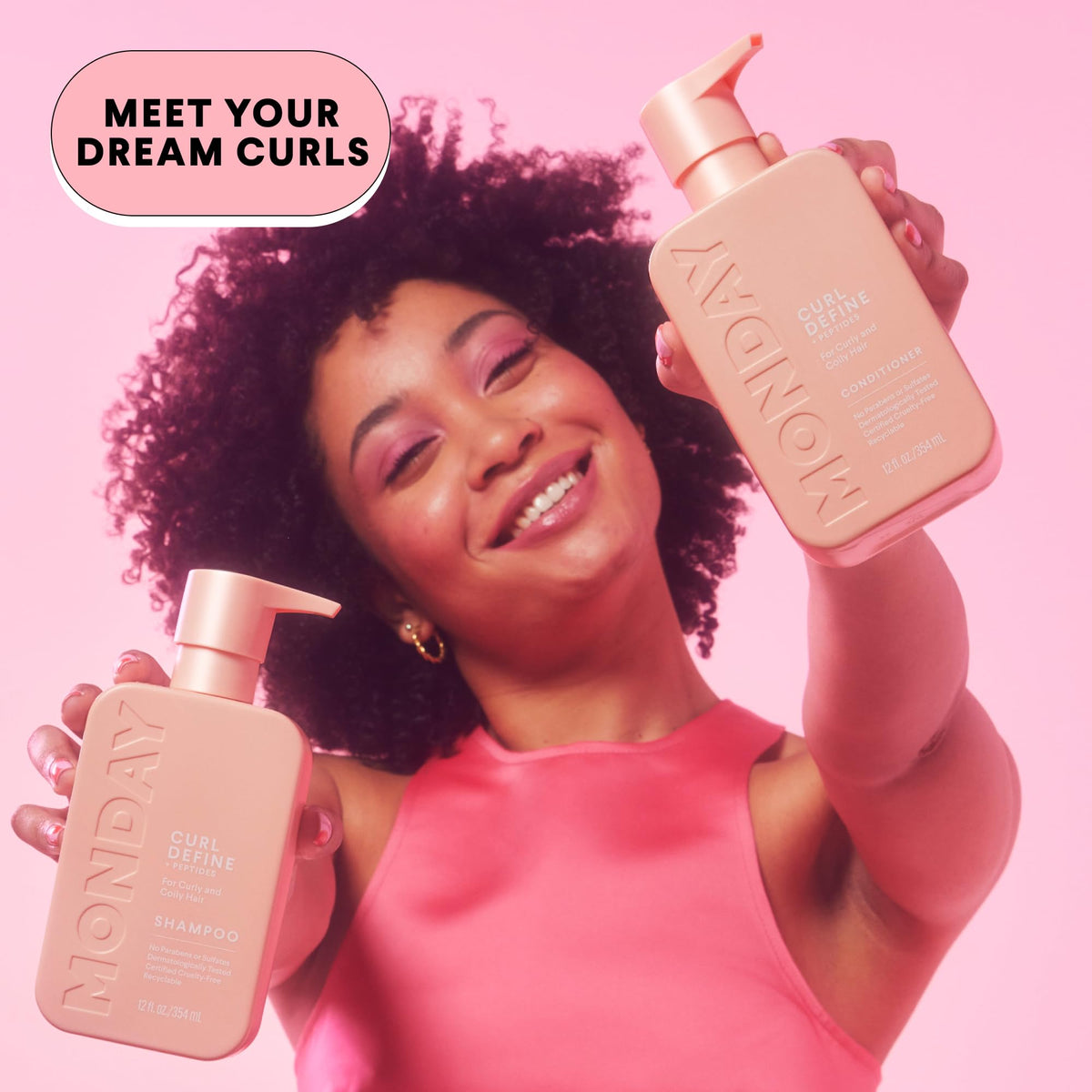 MONDAY HAIRCARE pump dispensing conditioner with easy-to-use application for controlled amount