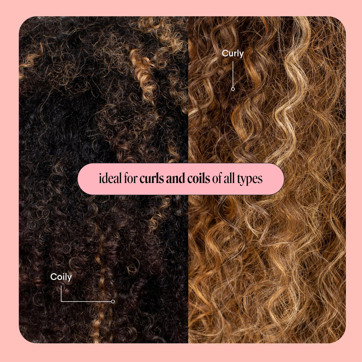 MONDAY HAIRCARE before and after curls showing improved definition