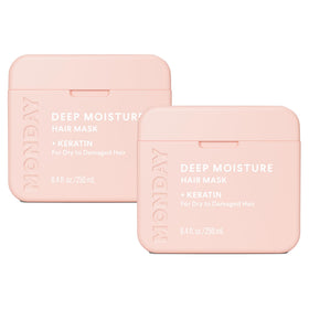 MONDAY HAIRCARE dual-pack front packaging showing size and branding benefit hydration
