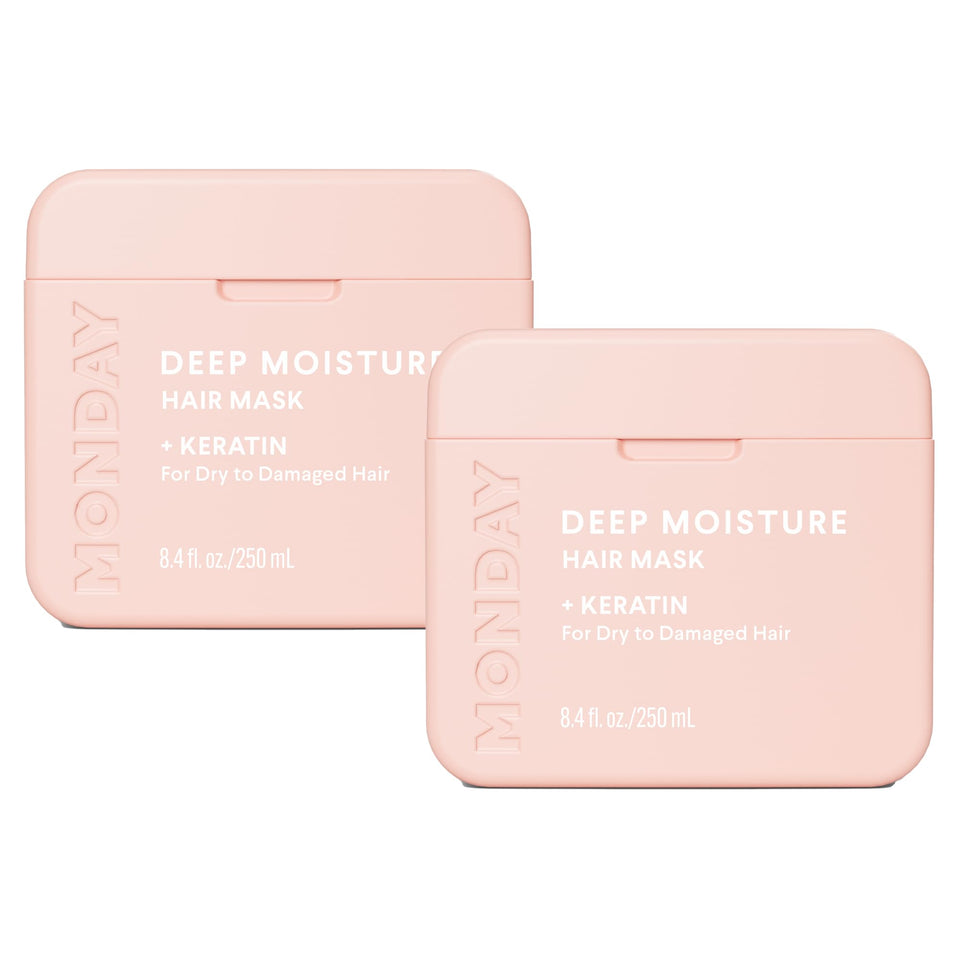 MONDAY HAIRCARE dual-pack front packaging showing size and branding benefit hydration