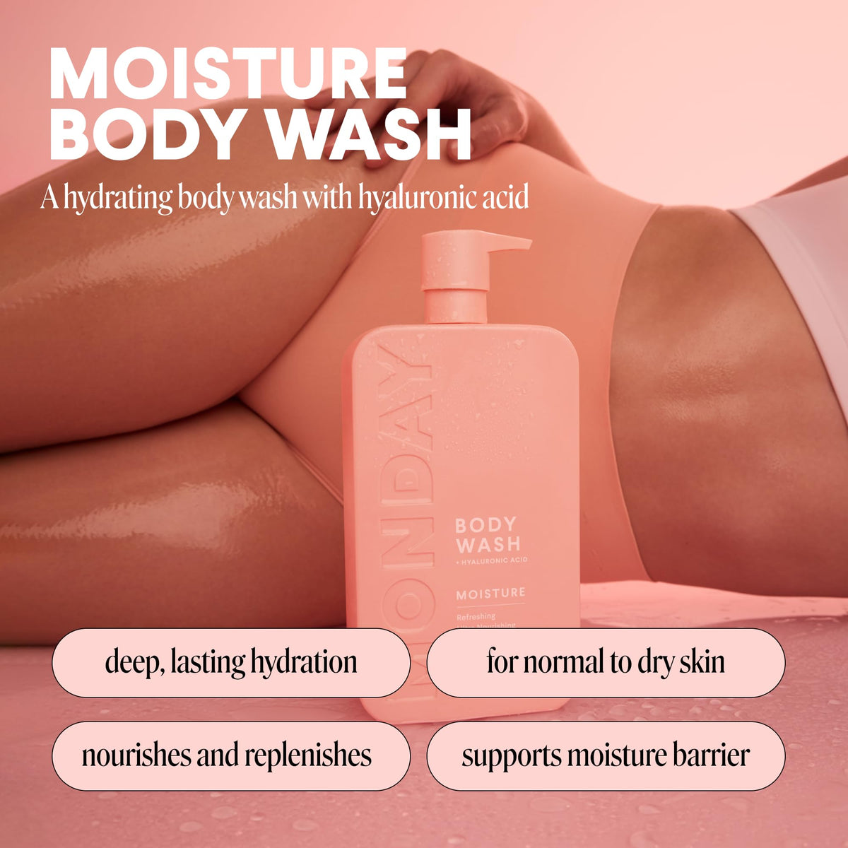 MONDAY HAIRCARE hyaluronic acid ingredient visual for hydration benefit