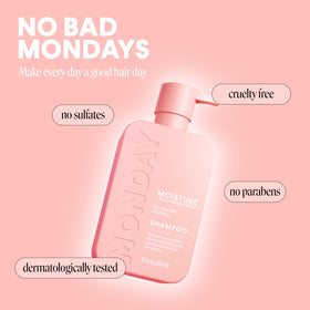 MONDAY HAIRCARE in-bathroom styling demonstrating at-home use