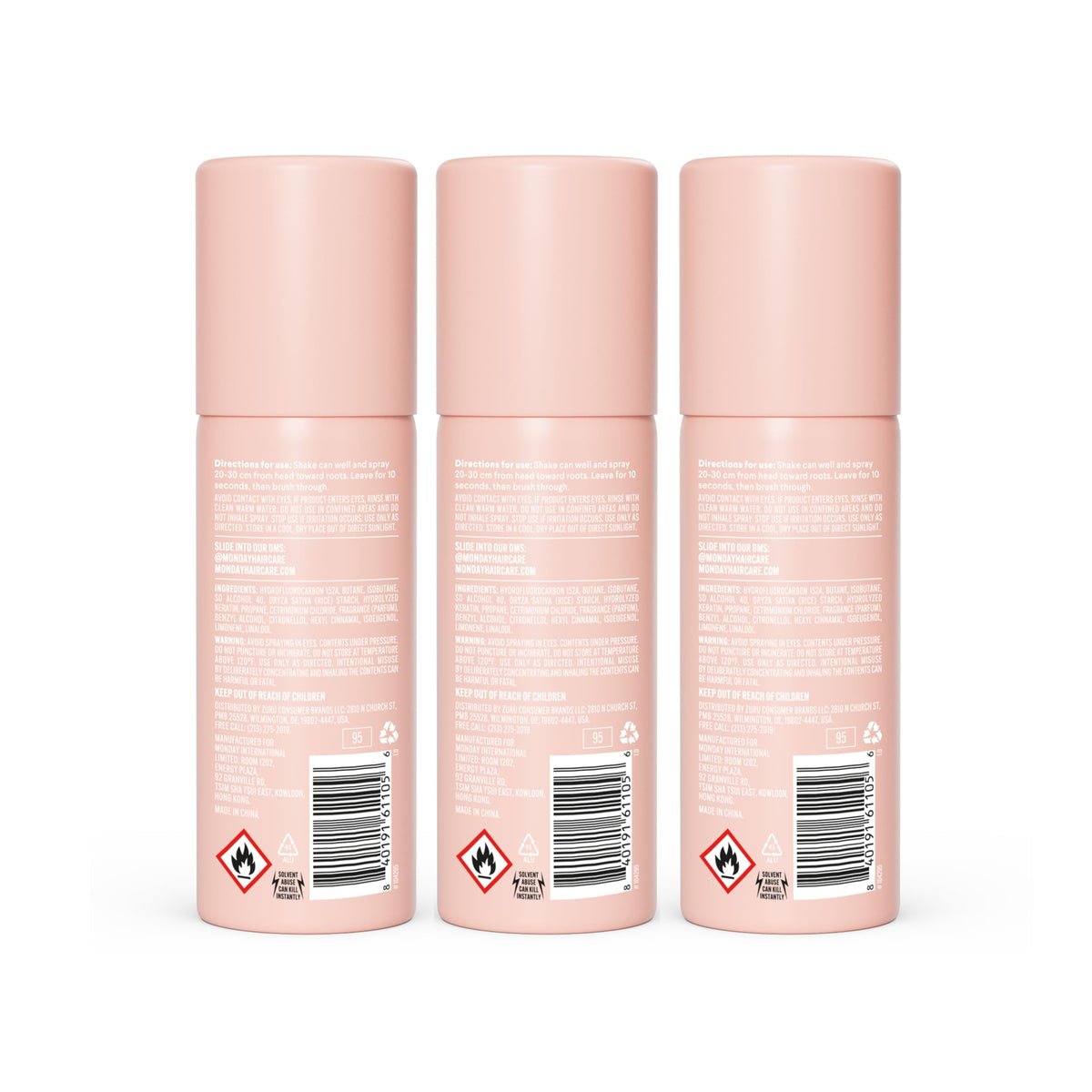 MONDAY HAIRCARE on bathroom shelf lifestyle shot showing everyday accessibility