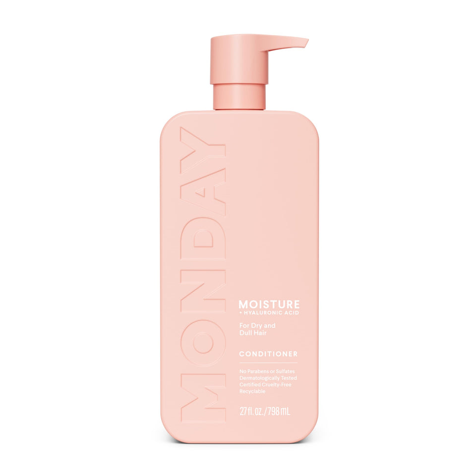 MONDAY HAIRCARE front bottle view showing label and 798 mL size for hydration benefit