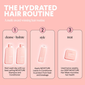 MONDAY HAIRCARE recyclable bottle label detail showing eco-friendly packaging benefit