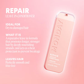 MONDAY HAIRCARE pump and label close-up highlighting ingredient benefits