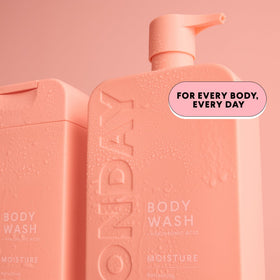 MONDAY HAIRCARE size comparison showing 900 mL long-lasting supply