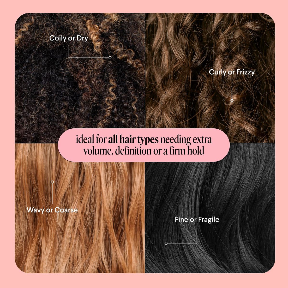 MONDAY HAIRCARE before and after images showing reduced frizz benefit