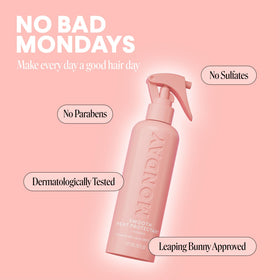 MONDAY HAIRCARE before and after image highlighting frizz reduction benefit