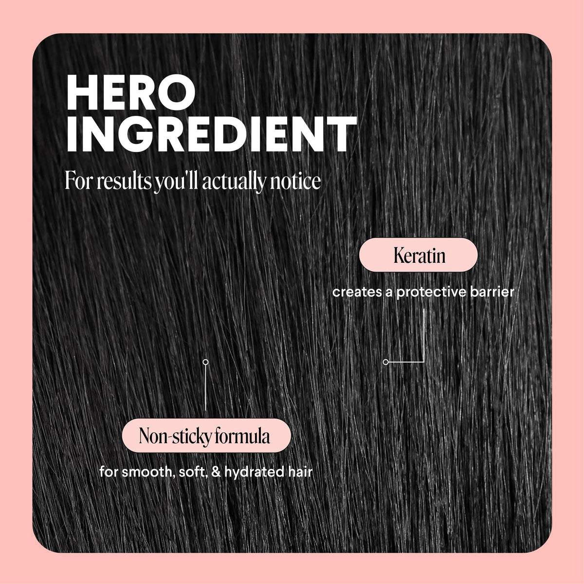 MONDAY HAIRCARE label detail showing keratin mention and heat defense