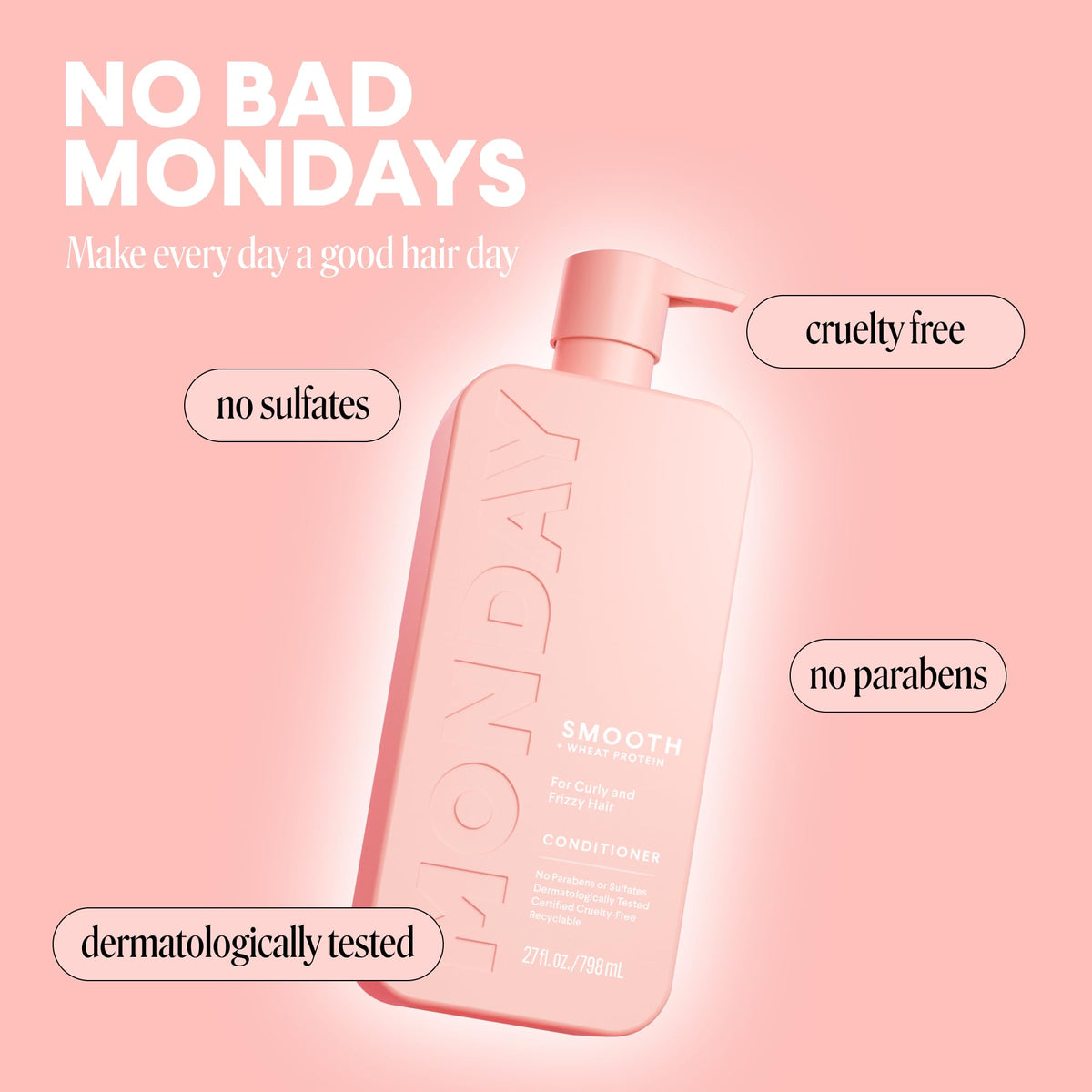 MONDAY HAIRCARE coconut oil visual emphasizing natural oil for moisture retention
