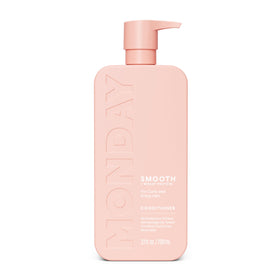 MONDAY HAIRCARE front bottle view showing smooth conditioner, clear benefit of frizz control