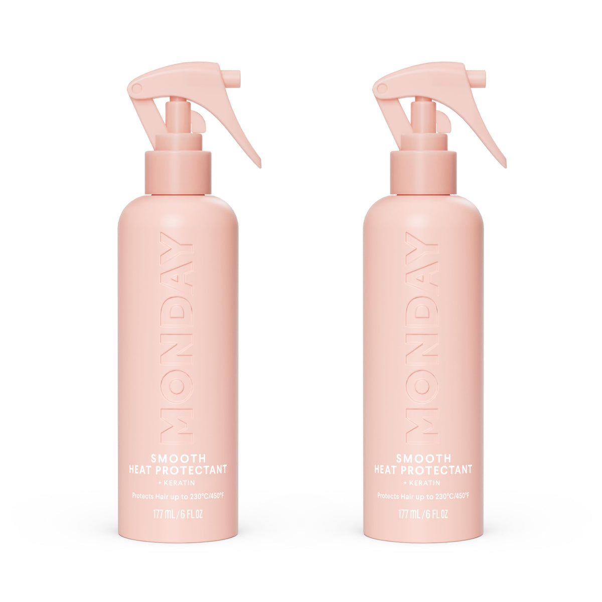 MONDAY HAIRCARE front packaging showing twin 6 oz bottles and benefits