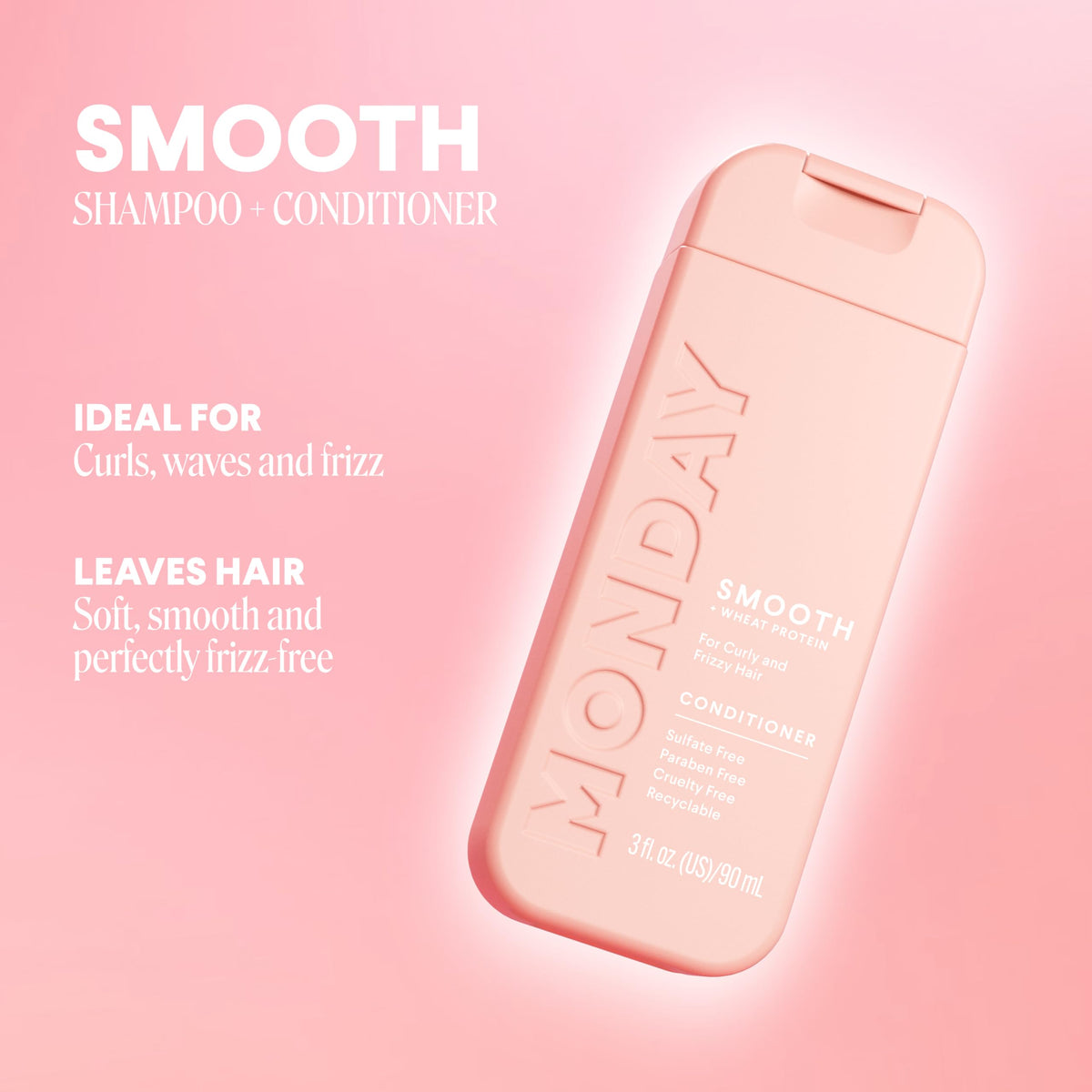 MONDAY HAIRCARE creamy texture close-up highlighting smooth, lightweight moisturizing benefit