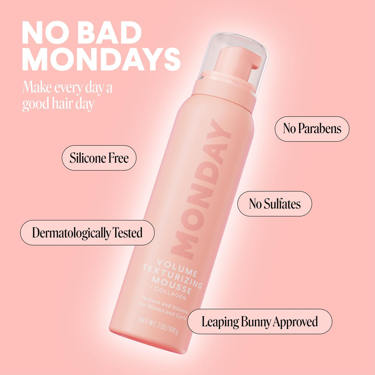 MONDAY HAIRCARE curl definition in use with soft, springy movement