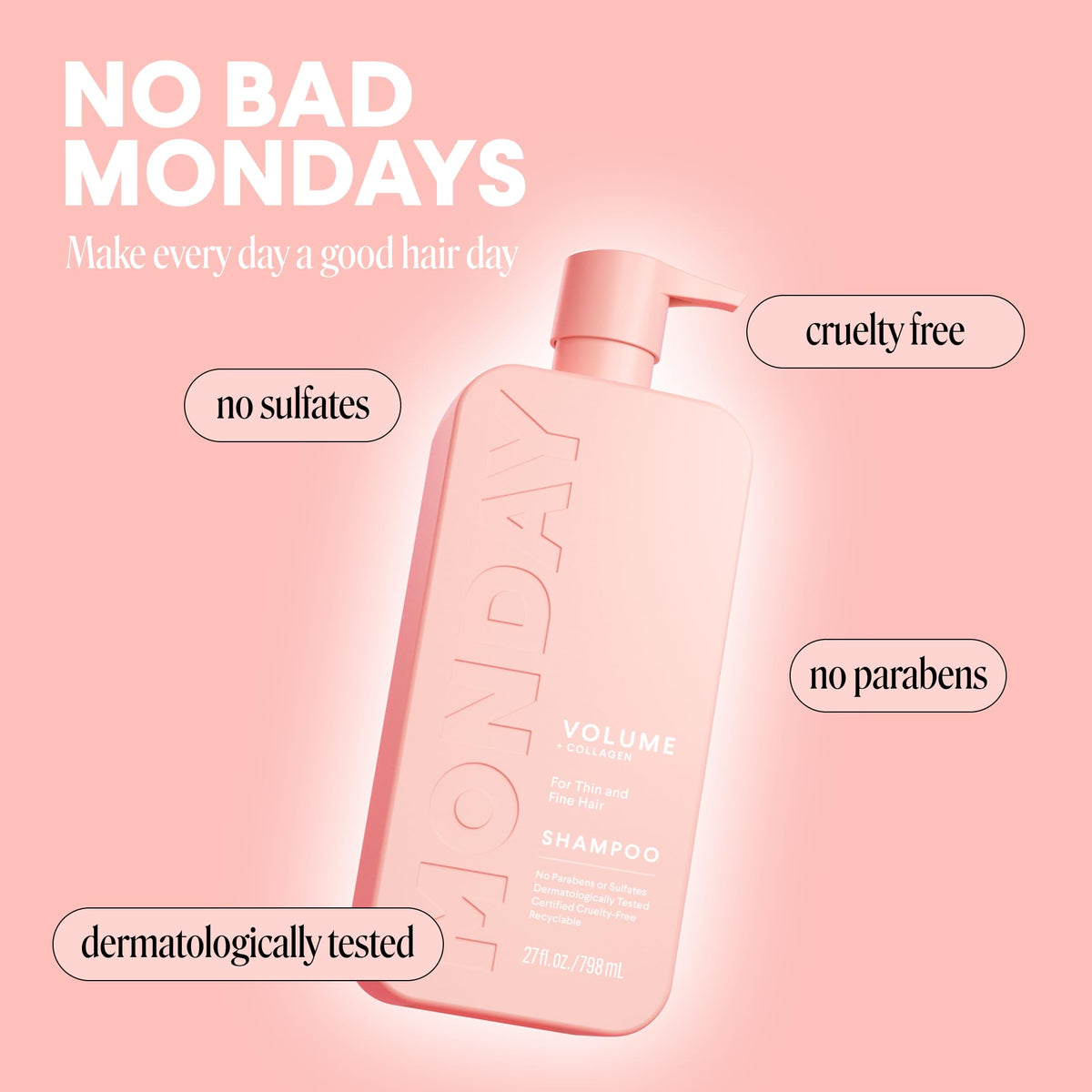 MONDAY HAIRCARE macadamia oil ingredient shot conveying added shine