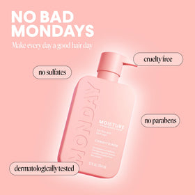 MONDAY HAIRCARE in-bath use showing how it smooths and detangles hair