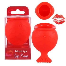 MonLiya fish-shaped lip plumper front view showing ergonomic design and brand