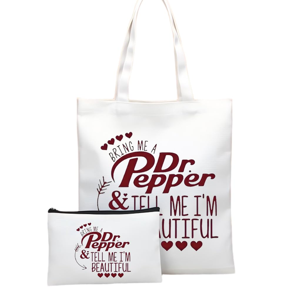 MONNYCAR front view showing Dr Pepper print and durable canvas benefit