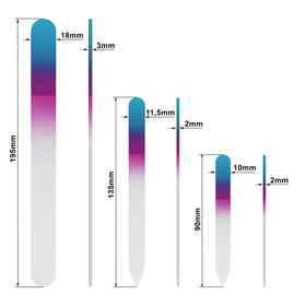 Mont Bleu files beside a ruler to show measurements and long-lasting practical benefit