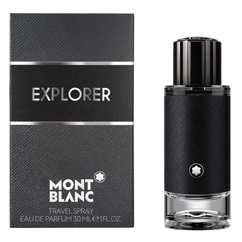 Montblanc bottle angled with cap highlighting premium finish and portability