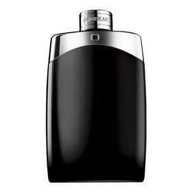 Montblanc Legend front bottle view showing classic brand and confident style