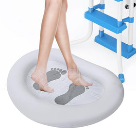 moobee front view of inflated foot basin showing compact design and quick setup