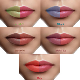 Mood Lips applied on lips close-up displaying custom pH tint and natural look