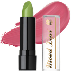 Mood Lips tube open with cap off showing applicator for easy precise application
