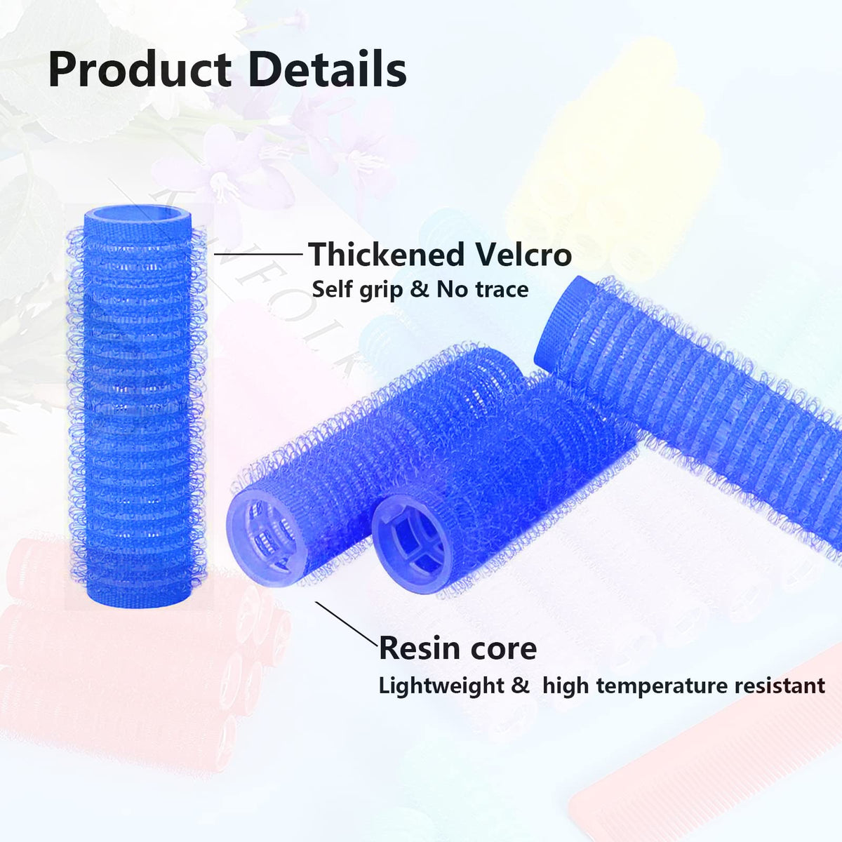MOODKEY hand holding a roller showing size scale for medium and short hair suitability