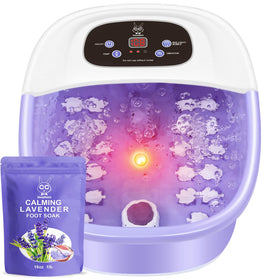 MoodRelish front view of foot spa showing basin and features for comfortable soaks