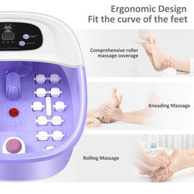 MoodRelish infrared light glowing in foot tub offering enhanced sensory experience
