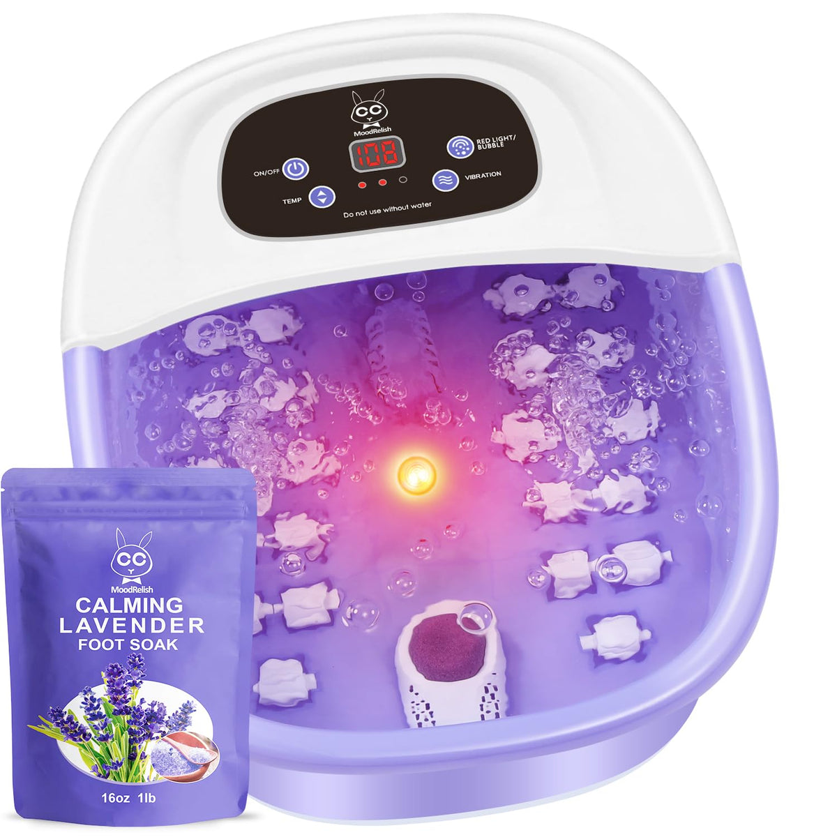 MoodRelish foot spa placed in bathroom lifestyle shot for relaxing home ritual