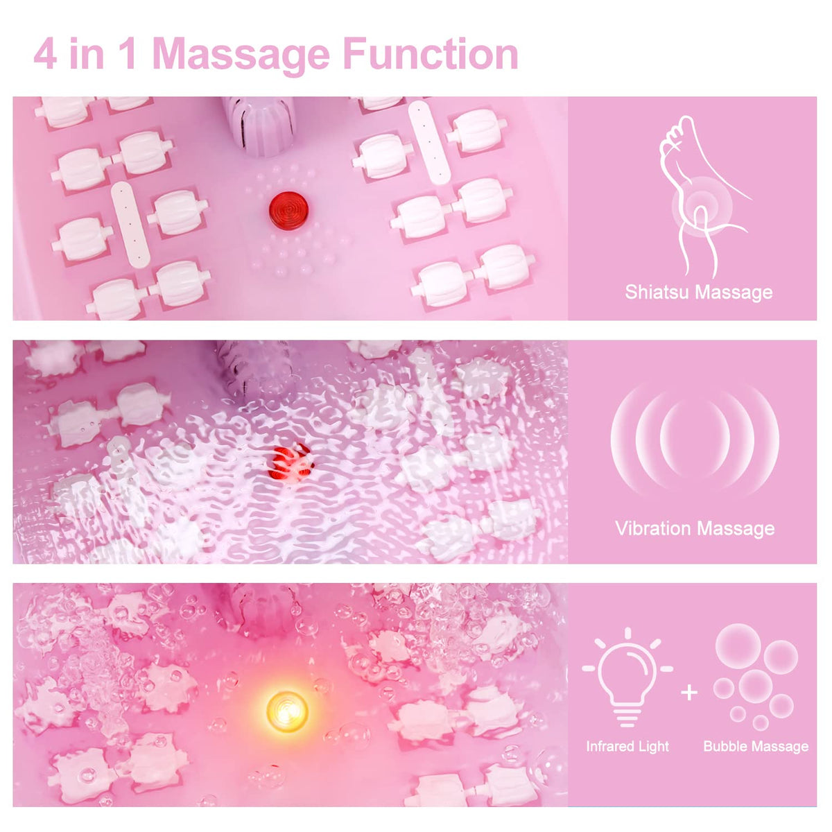 MoodRelish removable shiatsu rollers and pumice stone detail for targeted relief