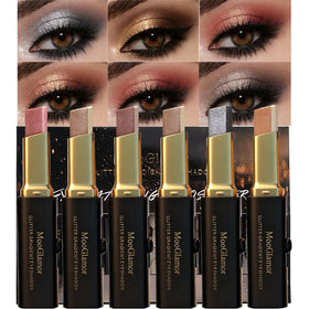 MooGlamor front packaging showing six glitter sticks and benefits